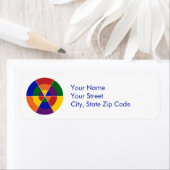 幾何モダン虹輪 ラベル (インサイチュ)