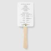 幾何モダン赤面ピンクフローラ結婚式 ハンドファン (裏面)