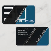 幾何モダン透明青名刺 名刺 (正面/裏面)