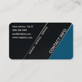 幾何モダン透明青名刺 名刺 (裏面)