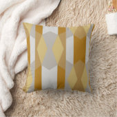 幾何モダン金ゴールドとグレー クッション (ブランケット)