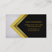 幾何モダン金ゴールドエレガントプロフェッショナル 名刺 (裏面)