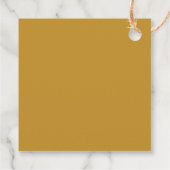 幾何モダン金ゴールド結婚式の引き出物ラベル、イニシャル フェイバータグ (裏面)