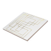 幾何モダン金ゴールド線フェイクセラミックタイル タイル (側面)