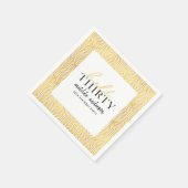 幾何モダン金ゴールド30歳の誕生日 スタンダードカクテルナプキン (角)