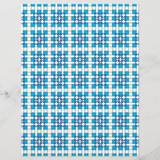 幾何モダン青SEA正方形パターン (正面)