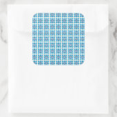 幾何モダン青SEA正方形パターン スクエアシール (バッグ)