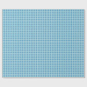 幾何モダン青SEA正方形パターン ラッピングペーパー (フラット)