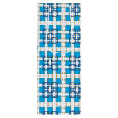 幾何モダン青SEA正方形パターン ワインギフトバッグ (正面)