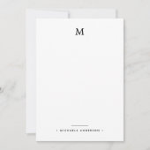 幾何モダン鹿ヘッド抽象芸術ツリーモノグラム ノートカード (正面)