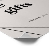 幾何モダン |グレーのカードとギフトのサイン ポスター (角)