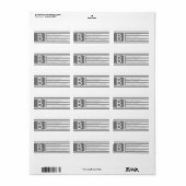 幾何モダン |グレー差出人住所 ラベル (フルシート)