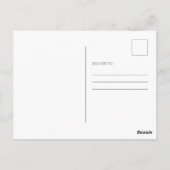 幾何モダン |シンプル青結婚色 ポストカード (裏面)