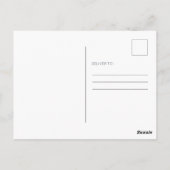 幾何モダン |シンプル青結婚色 ポストカード (裏面)