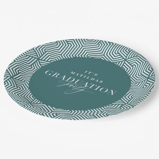 幾何モダン・脚本の卒業党 ペーパープレート (アングル)