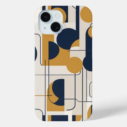 幾何モダンArt iPhone 15ケース Case-Mate iPhoneケース (裏面)