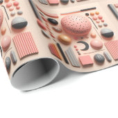 幾何モダンShをはっきりした特徴とする抽象デザイン ラッピングペーパー (ロールコーナー)