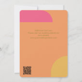 幾何モダンyes!日付を保存する燃えたオレンジ セーブザデート (裏面)