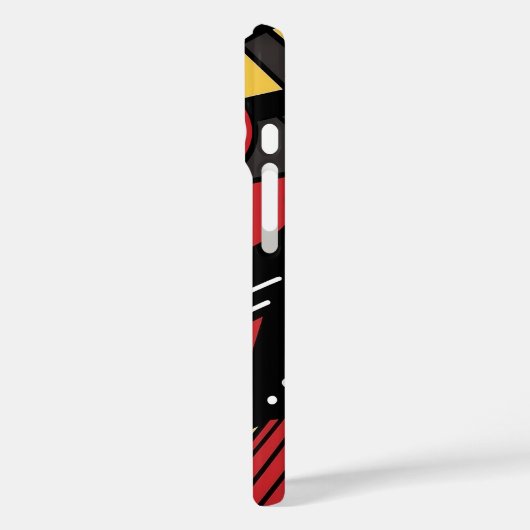 幾何モノグラムのモダン抽象芸術 Case-Mate iPhoneケース (裏面 / 左)