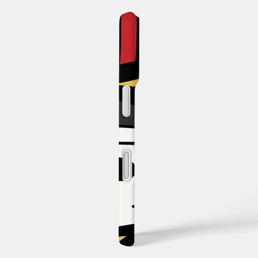 幾何モノグラムのモダン抽象芸術 Case-Mate iPhoneケース (裏面 / 右)