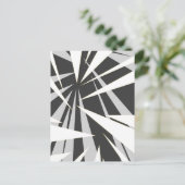 幾何モノトーンの図形デザイン ポストカード (スタンド正面)