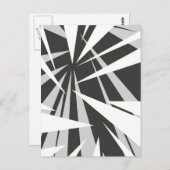 幾何モノトーンの図形デザイン ポストカード (正面/裏面)