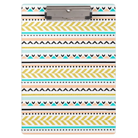 幾何ユニークアステカインスパイア模様 クリップボード (正面)