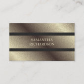 幾何ユニークブラックおよびフェイク金ゴールドプロフェッショナル 名刺 (正面)