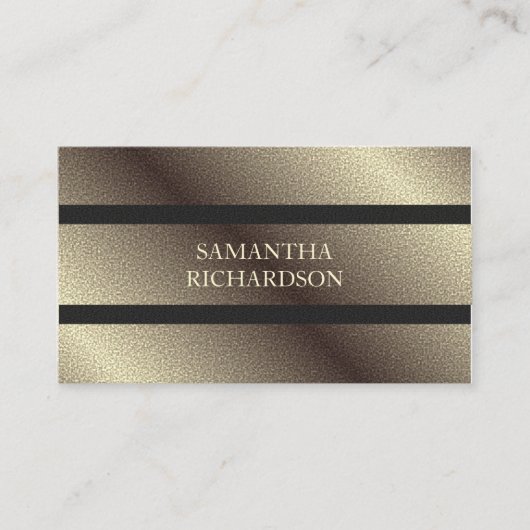 幾何ユニークブラックおよびフェイク金ゴールドプロフェッショナル 名刺 (正面)