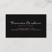 幾何ユニークモダン重ケーキ大理石ベーカリー 名刺 (裏面)