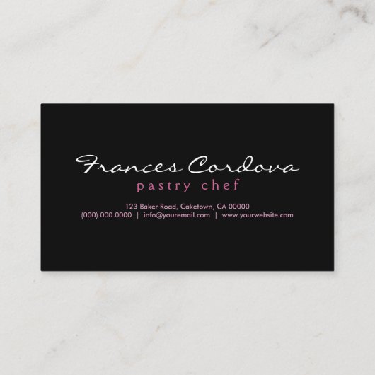 幾何ユニークモダン重ケーキ大理石ベーカリー 名刺 (裏面)