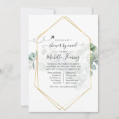 幾何ユーカリブライダルシャワーバイメール 招待状 (正面)