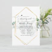 幾何ユーカリブライダルシャワーバイメール 招待状 (スタンド正面)