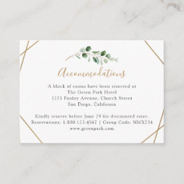 幾何ユーカリプスグリーンリーアコモデーション エンクロージャーカード