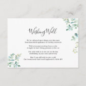 幾何ユーカリ緑の願い井戸カード エンクロージャーカード (正面)