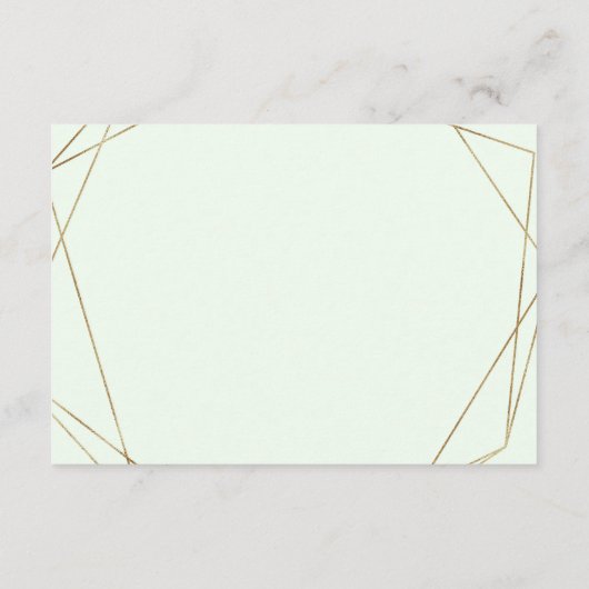 幾何ユーカリ緑の願い井戸カード エンクロージャーカード (裏面)