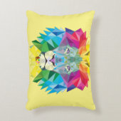 幾何ライオンの頭 アクセントクッション (正面(垂直))