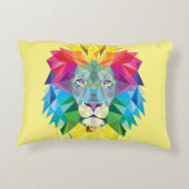 幾何ライオンの頭 アクセントクッション (裏面)