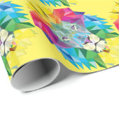 幾何ライオンの頭 ラッピングペーパー (ロールコーナー)