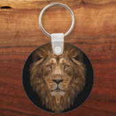 幾何ライオンポートレート キーホルダー (正面)