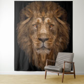 幾何ライオンポートレート タペストリー (インサイチュ)