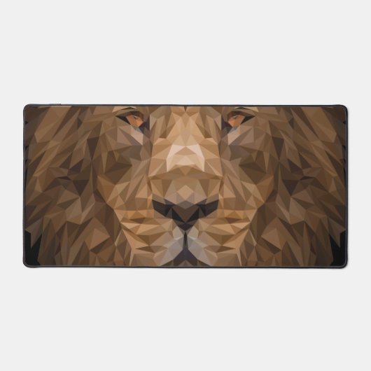 幾何ライオンポートレート デスクマット (正面)