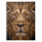 幾何ライオンポートレート ノートブック (正面)