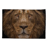 幾何ライオンポートレート 枕カバー (裏面)