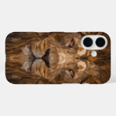 幾何ライオンポートレート Case-Mate iPhoneケース (裏面 (横))