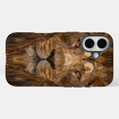 幾何ライオンポートレート Case-Mate iPhoneケース (裏面 (横))