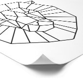 幾何ライオン ポスター (角)