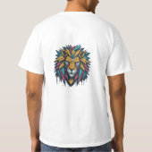 幾何ライオンTシャツデザイン Tシャツ (裏面)
