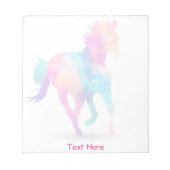 幾何ランニングカラフルの馬 ノートパッド (正面)