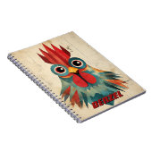 幾何ルースターイラストレーション ノートブック (右側)